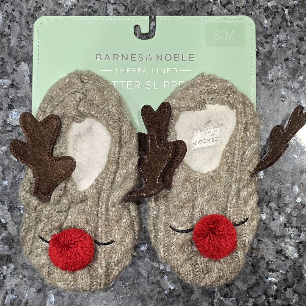 Boys Reindeer Slippers - Barnes and Noble